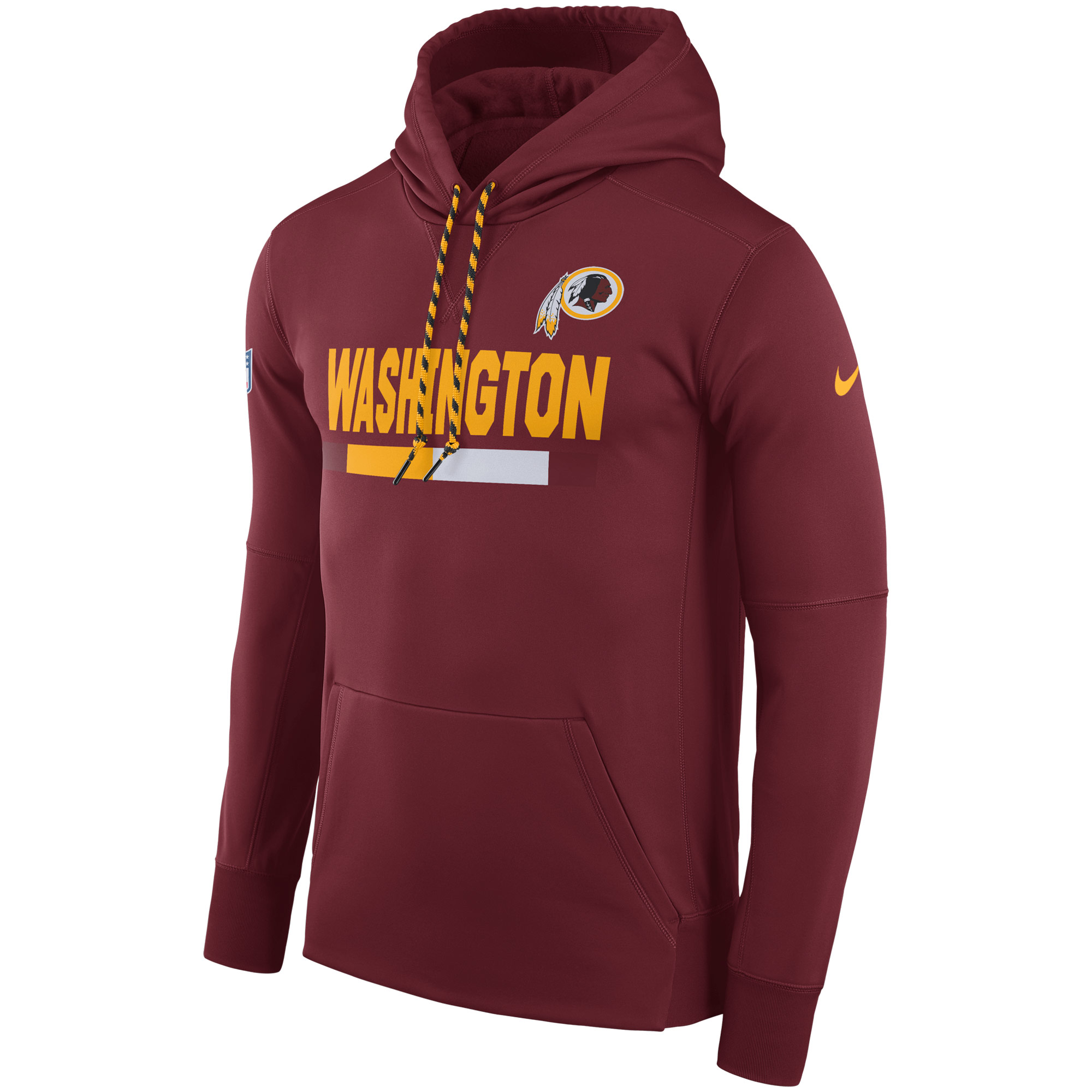 NFL Men Washington Redskins Nike Burgundy Sideline ThermaFit Performance PO Hoodie->washington redskins->NFL Jersey